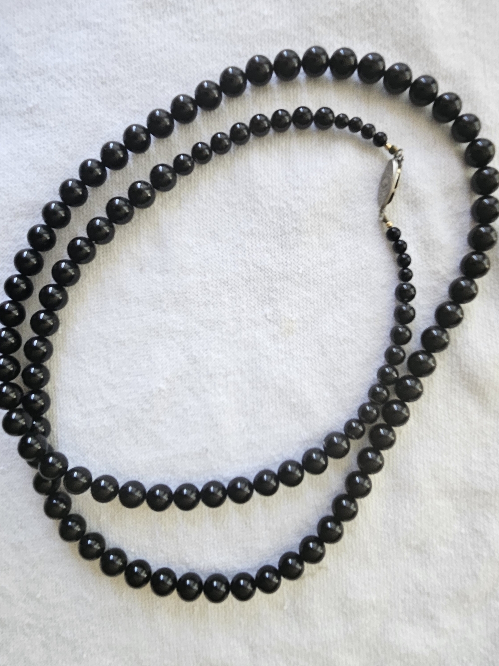 Classic Black Onyx Beaded Necklace